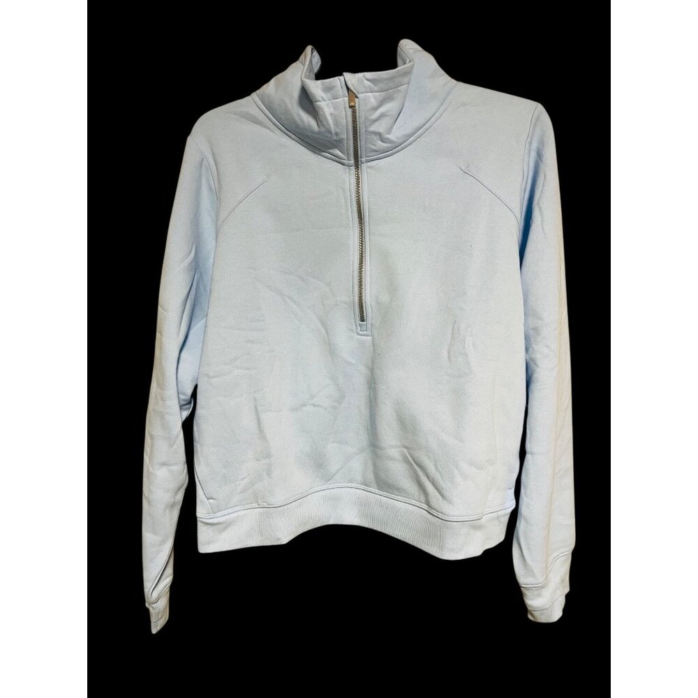 All In Motion Blue Half Zip Pullover Sweatshirt Womens 3X Cotton Blend Athleisur